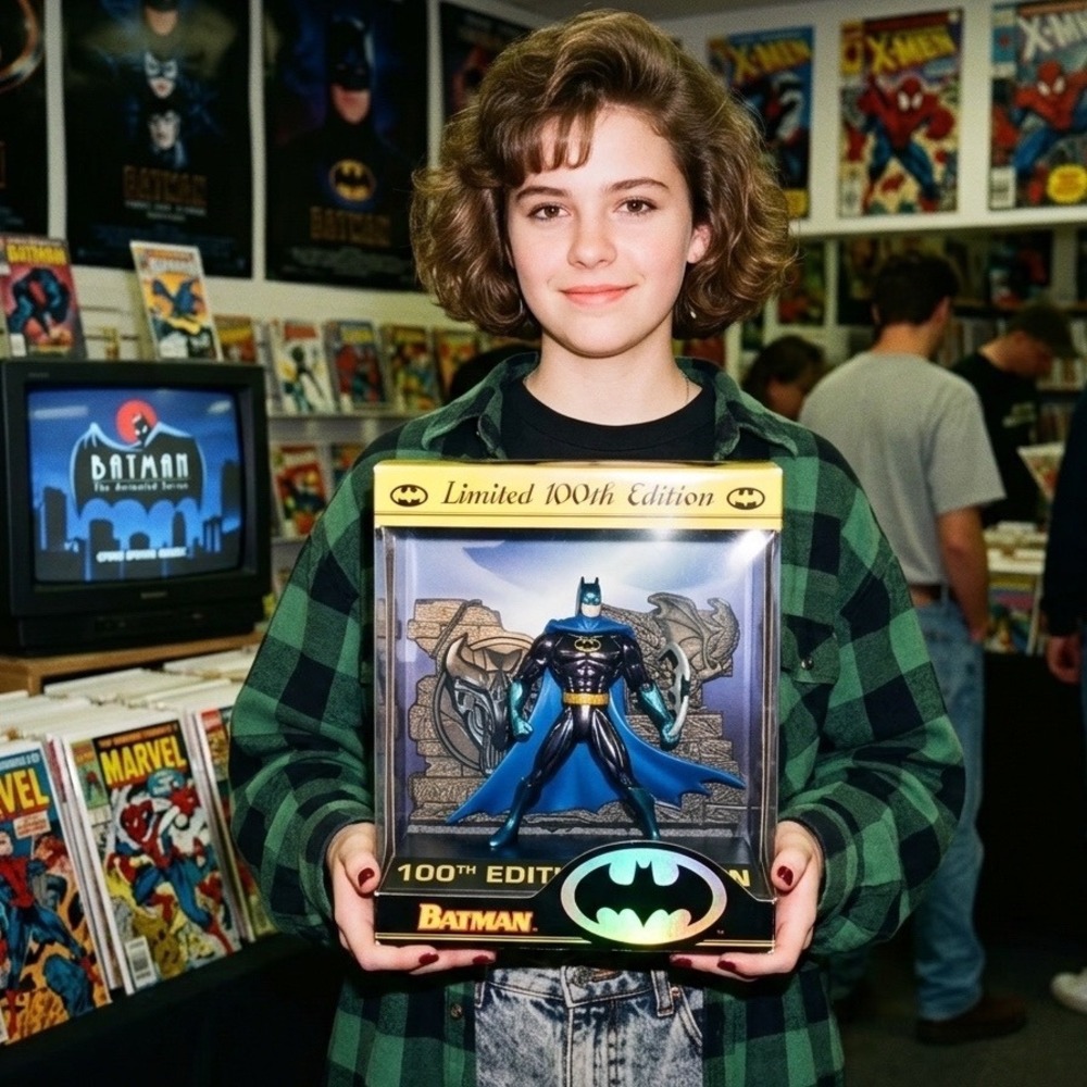 Vintage 1996 Kenner Batman Limited 100th Edition Action Figure Metallic Blue